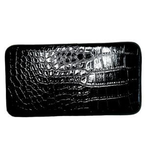 Under One Sky Vintage Clutch Black Snap Closure Clutch